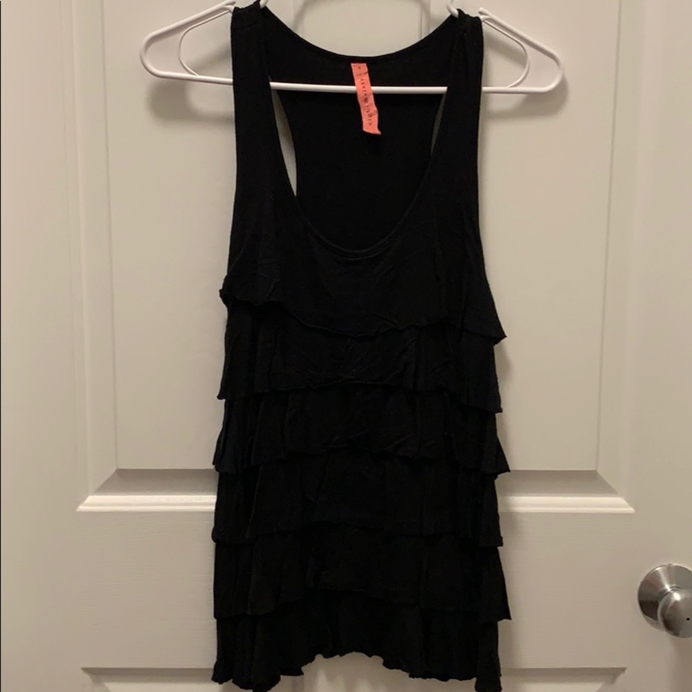 Eight Sixty Black Tiered Tank